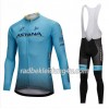 Set Langarmtrikot + Trägerhose Lange 2018 Astana Pro Team N001